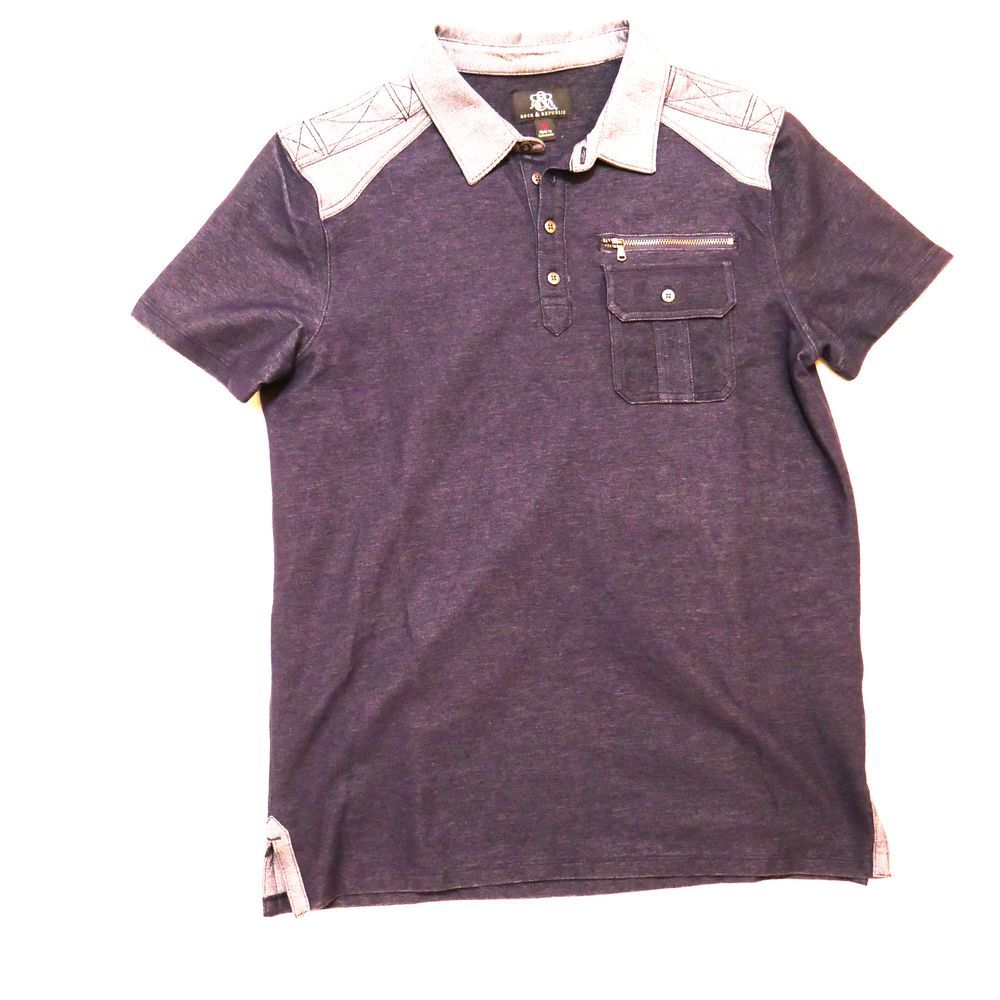 ROCK & REPUBLIC Polo 2 Tone NWOT